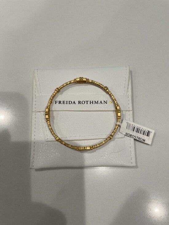 Freida Rothman CZ Station Bangle Bracelet - Retail $295 - NEW with tags - Picture 1 of 4